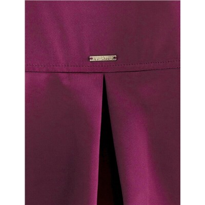 Блузка с короткими рукавами из плотного струящегося сатина