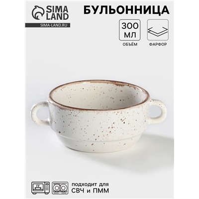 Бульонница фарфоровая Punto bianca, 300 мл, 11.5×5.5 см