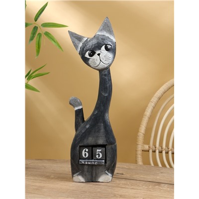 Календарь настольный «Кошечка», 15×5×53 см, дерево