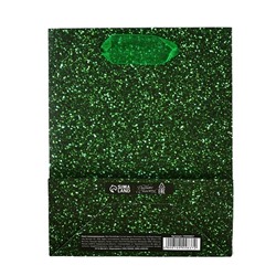 Пакет подарочный новогодний ламинированный «Ёлочка», глиттер, S 12×15×5.5 см