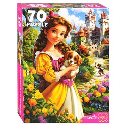 Пазлы 70 "Принцесса с щенком"