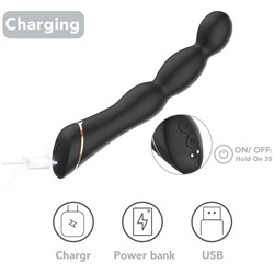 Черный вибратор для G-точки Laband - 21 см.