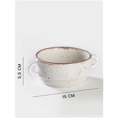 Бульонница фарфоровая Punto bianca, 300 мл, 11.5×5.5 см