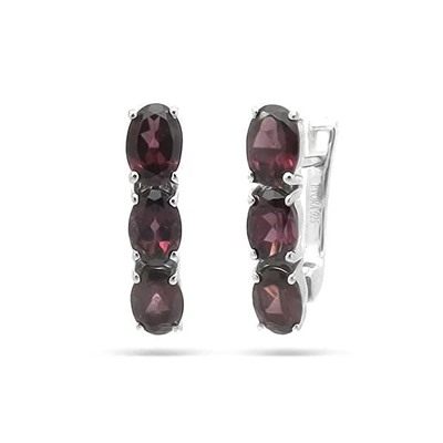 Серьги из серебра родолит, Беренис