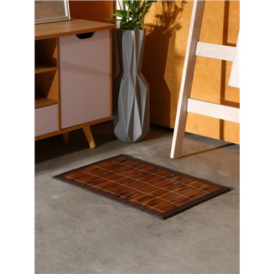 Коврик плетёный из кокосовых листьев, 60×40×0.7 см