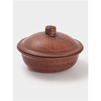 Форма для запекания с крышкой, 550 мл., 16×11 см, красная глина