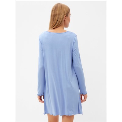 Сорочка ночная женская MINAKU: Home collection, голубая, размер 52