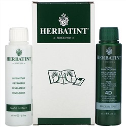 Herbatint, Permanent  Haircolor Gel, 4D, Golden Chestnut, 4.56 fl oz (135 ml)