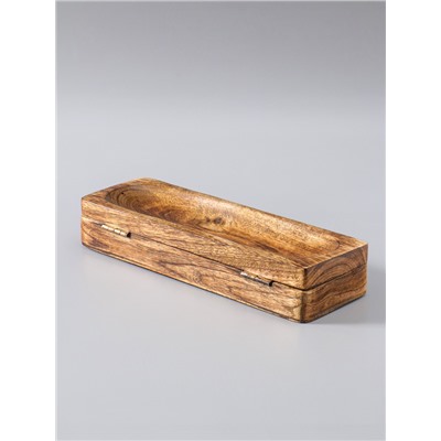 УЦЕНКА Подставка под благовония с хранением «Футляр», 31×10×5.5 см, дерево шишам