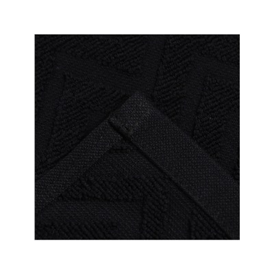 Полотенце махровое LoveLife Zig-Zag, 70×130 см, цвет чёрный, 100% хл, 450 г/м²