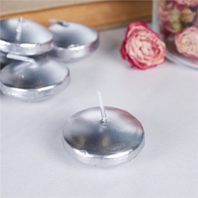 Свеча 12 штук плавающая время горения 4 ч / 3357R /уп 48/ микс (Золото)