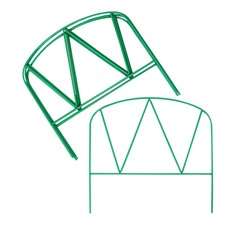 Ограждение декоративное, 65×325 см, 5 секций, металл, зелёное, «Арена», Greengo