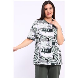 Костюм с брюками КБЖ0049Д зеленый НАТАЛИ, 1074970