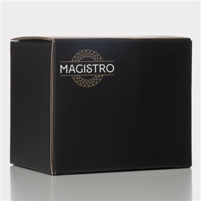 Кружка Magistro «Грани», 380 мл, 9×12.5 см, боросиликатное стекло, прозрачная