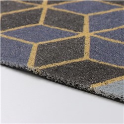 Коврик придверный Доляна «Бурлеск», грязезащитный, вырезной, 45×75 см