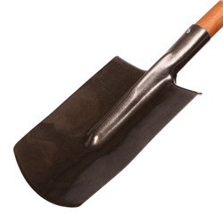 Лопата штыковая, прямоугольная, L=139 см, с деревянным черенком, МИКС, Greengo