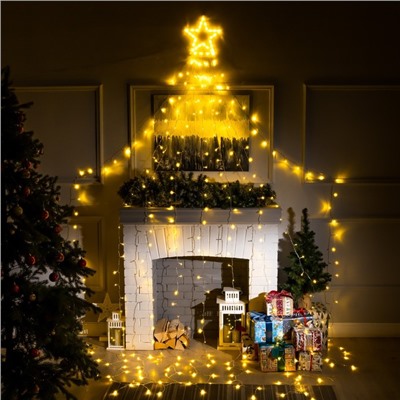 Светодиодная фигура «Комета» 3.5 м, пластик, 9 нитей, 31 В, свечение тёплое белое