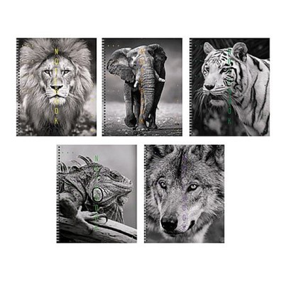 Тетрадь  96л клетка на спирали "Дикие и прекрасные" ТС968554 Listoff