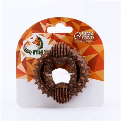 Игрушка для собак «Кольцо с шипами», TPR+Бамбук, 8 см