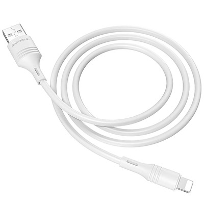 Кабель USB - Apple lightning Borofone BX43 CoolJoy 12W 100см 2,4A  (white)