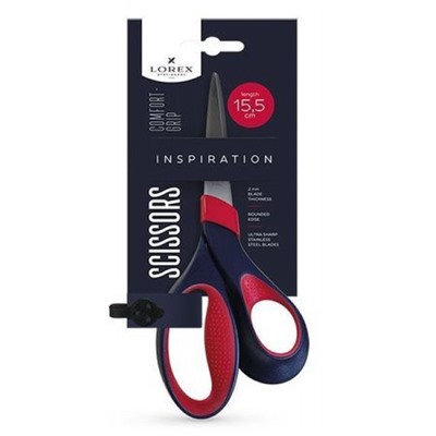 Ножницы 155 мм "COMFORT-GRIP INSPIRATION" прорезин. эргоном. ручки LXSCCG155-IS LOREX