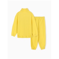 Костюм флисовый детский (худи, брюки) MINAKU цвет жёлтый, рост 110 см