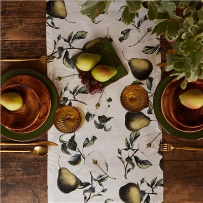 Дорожка на стол «Этель» Груши 40×149 см, 100% хлопок, саржа 190 г/м²