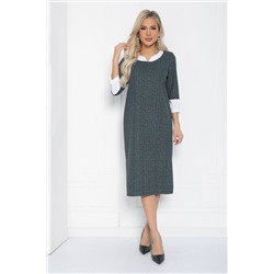 Платье Нежный акцент (темно-зеленое) П12634-18