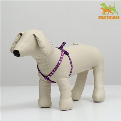 Шлейка «Цветы», 27-42×1 см, фиолетовая