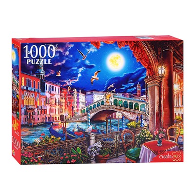 Пазлы 1000 "Вечернее кафе в Венеции"