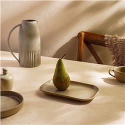 Блюдо фарфоровое SL Home «Песчаный бриз», 24.5×16.5 см, бежевый