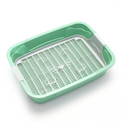 Туалет с сеткой, 44×33×11.5 см, серый, оливковый