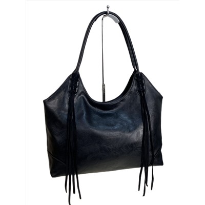 Женская сумка из искусственной кожи, цвет черный