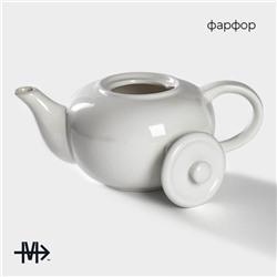 Заварочный чайник Magistro «Бланш», 1 л, фарфор, белый