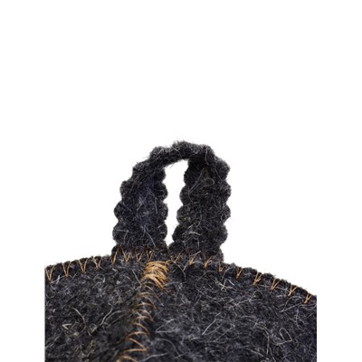 Шапка для бани и сауны «На удачу», шерсть 50%, полиэфир 50%, серая