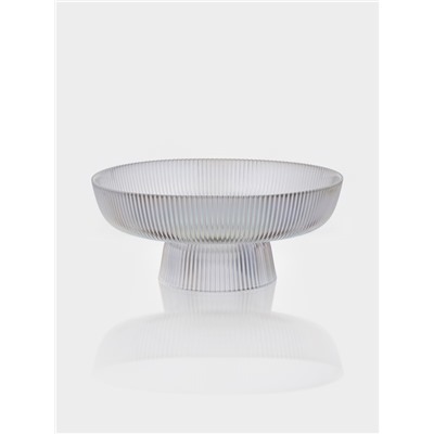 Ваза для фруктов «Камелия», 26×11 см, 2 л, стекло, перламутровая