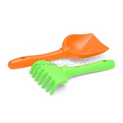 Песочный набор "Три кота и море приключений" №6: Ведро с наклейкой, лопатка №5, грабельки №5, формочки (замок мост + замок квадратный)