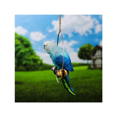 Садовая фигура из полистоуна «Пара попугаев», подвесная, 18.5×6.5×22 см