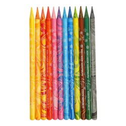Карандаши цветные цельнографит 12 цветов Koh-I-Noor PROGRESSO MAGIC 8772, металлический пенал