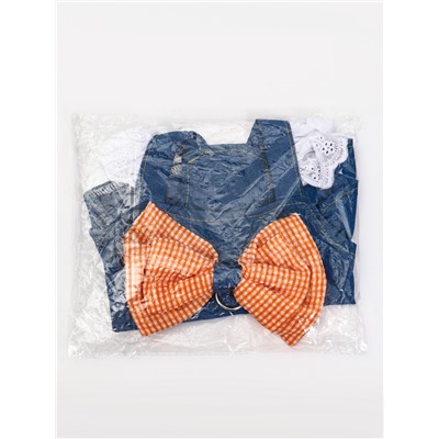 Платье для животных «Стиль», размер L, ДС 35, ОГ 45 см, под джинсу, синий