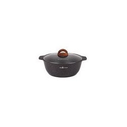 Кастрюля-жаровня 4л со стеклянной крышкой, АП линия Granit Ultra Induction (original) жгои41а