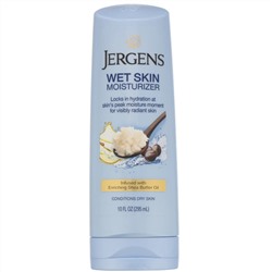 Jergens, Увлажняющее средство Wet Skin Moisturizer для нанесения на влажную кожу, с маслом ши, 295 мл