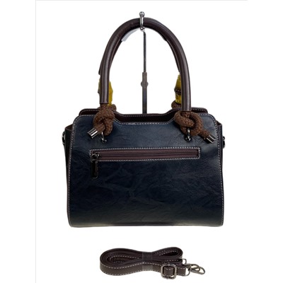 Женская сумка из искусственной кожи, цвет черный