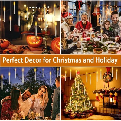 Набор парящие свечи Гарри Поттера с волшебной палочкой 12шт в упаковке