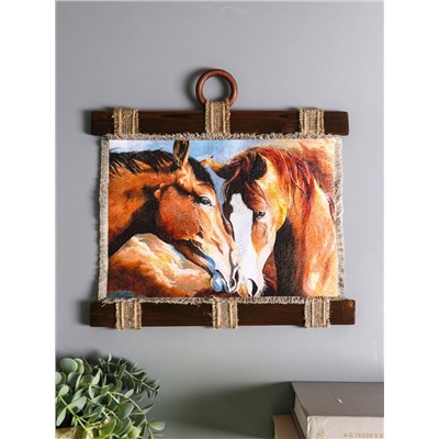 Декор настенный, панно «Свиток. Единство коней», 33×32 см