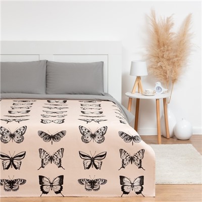 Покрывало 1.5-спальное «Этель» Butterfly dance, 150×215 см, 100% хлопок