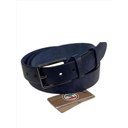 Ремень мужской из натуральной кожи, цвет синий