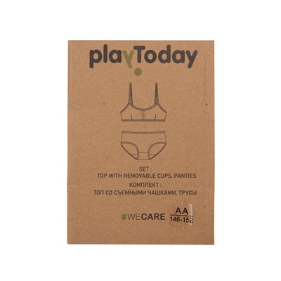 Комплект трикотажный для девочек: топ, трусы