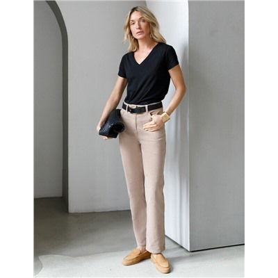 Брюки из эластичного микро-вельвета