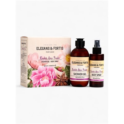 Подарочный набор женский VEGAN.Love.Studio, гель для душа, спрей для тела, парфюмированный, шиповник, анис, пудровые ноты
